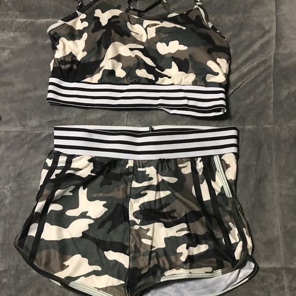 2 Peice Camouflage Swim set - Picture 1 of 3